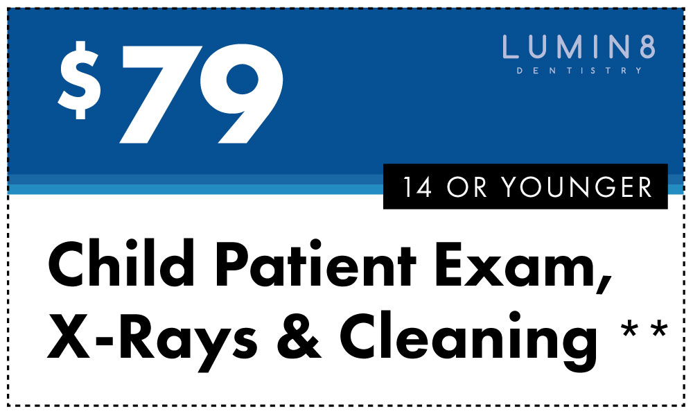 $79 child patients exam, x-rays and cleaning